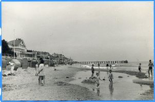 Cranz Kr. Samland, Ort, Kreis Samland Cranz, Strandleben XVI Cranz, Strandpromenade