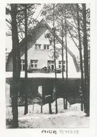 Metgethen, Ort und Bahnstation, Stadtkreis Königsberg Kronprinzenweg 14 Metgethen, Kronprinzenweg 14, Haus Nitsch Metgethen, Häuser früher und heute