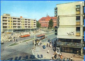 Allenstein, Stadtkreis Allenstein Allenstein, Neubauten am Rathaus, Mitte ehemaliges Gericht Алленштайн, новостройки у ратуши, в центре бывшее здание суда