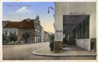 Heilsberg Kr. Heilsberg, Stadt, Kreis Heilsberg Heilsberg Kr. Heilsberg, Markt mit Lauben Heilsberg, Markt