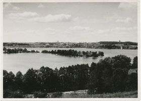 Sensburg, Stadt, Kreis Sensburg Sensburg, Blick auf die Stadt über den See 