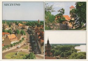 Ortelsburg, Stadt, Kreis Ortelsburg Ortelsburg, Hauptstraße, Rathaus, Haussee Ортельсбург, Гауптштрассе, ратуша, Хаусзее