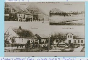 Rosenberg Kr. Gerdauen, Kreis Gerdauen Rosenberg Kr. Gerdauen, Gasthaus Albert Bohl, Schule, Orts-Teilansicht, Gutshaus Engelke 