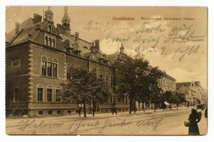 , Gumbinnen, Rathaus und Darkehmer Straße 