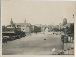 Königsberg (Pr.), Stadtkreis Königsberg Lindenstraße Königsberg, Am Pregel mit Synagoge im Hintergrund rechts II Königsberg, Schloß