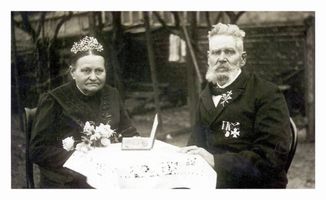Pillau, Seestadt, Kreis Samland Pillau, Goldene Hochzeit des Reeder-Ehepaares Carl Krüger und Johanna Krüger, geb. Junker 