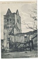 Soldau, Kreis Neidenburg Soldau, zerstörte evangelische Kirche Erster Weltkrieg