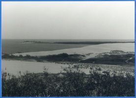 Nidden, Kreis Memel Nidden, Blick über die Düne auf das Haff III Nidden, Landschaft - Ostsee - Umgebung