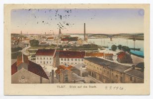 Tilsit, Stadt, Stadtkreis Tilsit  Tilsit, Blick von Osten, Im Vordergrund die Aktienbrauerei 