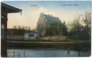 Lötzen, Stadt, Kreis Lötzen Lötzen, Partie beim Schloß Lötzen, Schloß