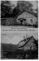 Pruszischken, Kreis Memel Prusischken, Gasthaus Fritz Hundsdörfer, Schule Прусишкен, трактир Фрица Хундсдёрфера, школа
