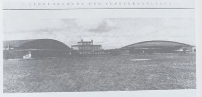 Königsberg (Pr.), Stadtkreis Königsberg Königsberg, Flughafen Devau, Flughafen vom Flugplatz gesehen I Königsberg, Flughafen Devau