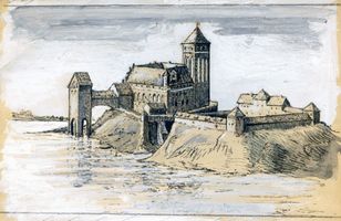 Lochstädt, Kreis Samland Lochstädt, Schloss VII Lochstädt, Ordensschloß