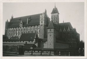 Marienburg, Westpr., Kreis Marienburg Marienburg, Hochschloss und Schlosskirche von  Südosten XVII Мариенбург, Верхний замок и замковая церковь с юго-востока, XVII