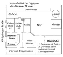 Johannisburg, Kreis Johannisburg Königsberger Straße 9a Johannisburg, Königsberger Straße, Lageplan, Grundstück, Bäckerei Grunau Johannisburg (Kreis), nicht verortete Bildmotive
