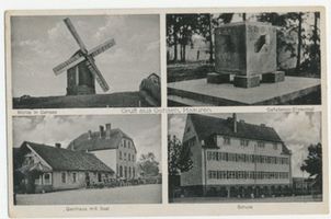 Gehsen, Kreis Johannisburg Gehsen, Mühle, Ehrenmal, Gasthaus, Schule Гезен, мельница, памятник павшим, трактир, школа