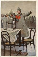  Masuren, Winterschlacht -  Hindenburg erklärt dem Kaiser die Stellungen der Russen Мазурия, зимняя битва — Гинденбург объясняет кайзеру русские позиции