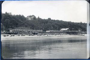 Rauschen Kr. Samland, Kreis Samland Rauschen Kr. Samland, Strand mit Strandhalle IV Раушен, р-н Самбия, пляж с пляжным павильоном, IV