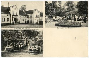 Neuhausen Kr. Samland, Kreis Samland Neuhausen Kr. Samland, Gasthaus und Teil des Gartens 