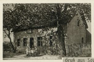 Seehag, Kreis Neidenburg Seehag, Gasthaus A. Brzoska 