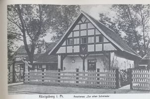 Königsberg (Pr.), Stadtkreis Königsberg Königsberg, Amalienau, Zwillingsteiche mit dem Restaurant   Zur alten Schmiede  Кёнигсберг, Амалиенау, Близнецовые пруды с рестораном «Старая кузница»