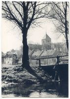 Goldap, Kreis Goldap Goldap, Blick von der Goldap (Fluss) auf die Stadtkirche Гольдап, вид с реки Гольдап на городскую церковь