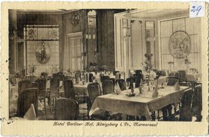 Königsberg (Pr.), Stadtkreis Königsberg  70-71 Königsberg, Steindamm, Hotel Berliner Hof, Marmorsaal II Кёнигсберг, Штайндамм, отель «Берлинер Хоф», мраморный зал II