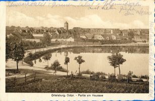 Ortelsburg, Stadt, Kreis Ortelsburg Ortelsburg, Partie am Haussee V Ortelsburg, Haussee
