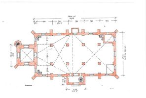 Tilsit, Stadt, Stadtkreis Tilsit Tilsit, Deutsche Kirche, Grundriss (Zeichnung) Тильзит, немецкая церковь, план (рисунок)