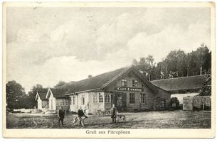 Piktupönen, Kreis Tilsit-Ragnit Piktupönen, Hof- und Geschäftshaus Curt Lessing 