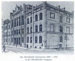 Königsberg (Pr.), Stadtkreis Königsberg Königsberg (Pr.), Altstädtische Langgasse, Altstädtisches Gymnasium Königsberg, Schulen