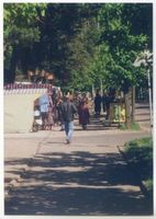 Rauschen Kr. Samland, Kreis Samland Rauschen Kr. Samland, Straße mit Marktbuden Раушен, уезд Самбия, улица с рыночными лавками