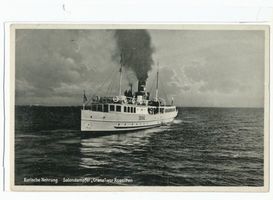 Rossitten Kr. Samland, Kreis Samland Rossitten Kr. Samland, Salondampfer  Cranz  vor Rossitten 