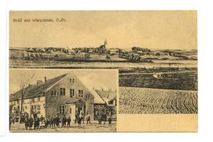 Warpuhnen, Kreis Sensburg Warpuhnen, 2 Ansichten 