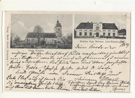 Schaaken, Kreis Samland Schaaken Kr. Samland, Kirche, Gasthaus Шаакен, район Самбия, церковь, трактир