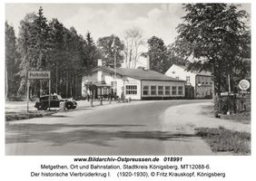 Metgethen, Ort und Bahnstation, Stadtkreis Königsberg 