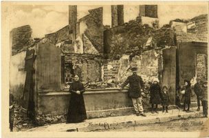  Ostpreußen, Heimkehr einer Familie von der Flucht Erster Weltkrieg