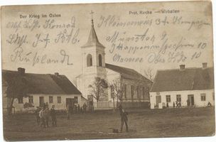 Eydtkau, Kreis Ebenrode Eydtkuhnen, Protestantische Kirche im Grenzort Wirballen 