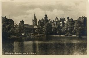 Königsberg (Pr.), Stadtkreis Königsberg Königsberg (Pr.), Schloßteich mit Schloß IV Königsberg, Schloßteich