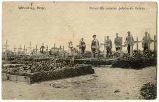 Willenberg Kr. Ortelsburg, Stadt, Kreis Ortelsburg Willenberg Kr. Ortelsburg, Heldengräber Erster Weltkrieg