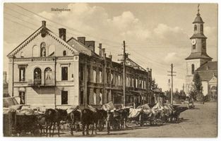 Ebenrode, Stadt, Kreis Ebenrode Stallupönen, Zerstörungen am Markt II Erster Weltkrieg
