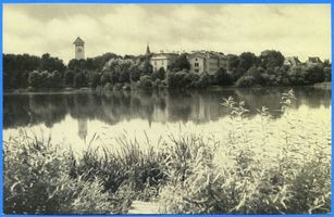 Ortelsburg, Stadt, Kreis Ortelsburg Ortelsburg, Blick über den Kleinen Haussee Ortelsburg, Haussee