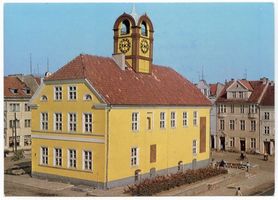 Landsberg, Stadt, Kreis Preußisch Eylau Landsberg i. Ostpr., Marktplatz mit Rathaus III 