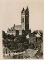 Mehlsack, Stadt, Kreis Braunsberg Mehlsack, Katholische Kirche, Teilansicht der Stadt III Mehlsack, Stadtpanorama