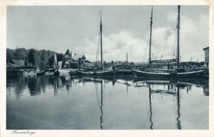 Frauenburg, Kreis Braunsberg Frauenburg, Hafen mit Bahnhof Фрауэнбург, порт с вокзалом