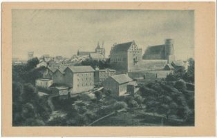 Allenstein, Stadtkreis Allenstein Allenstein, Schloß, Jakobikirche, Ev.angelische Kirche Алленштайн, замок, церковь Св. Якова, евангелическая церковь