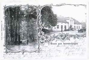 Löwenhagen, Ort, Kreis Samland Löwenhagen, Zwei Ansichten Лёвенхаген, два вида