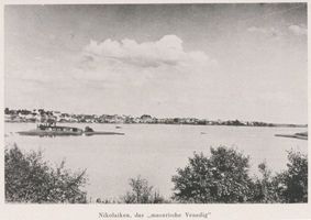 Nikolaiken Kr. Sensburg, Kreis Sensburg Nikolaiken Kr. Sensburg, Gesamtansicht mit Insel VII 