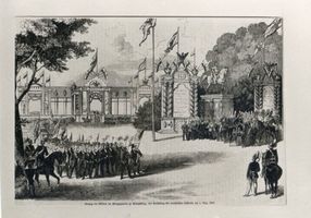Königsberg (Pr.), Stadtkreis Königsberg Königsberg (Pr.), Aufzug der Gilden im Königsgarten - Lithographie 