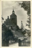 Rößel, Stadt, Kreis Rößel Rößel, Katholische Kirche mit Staffelgiebel 